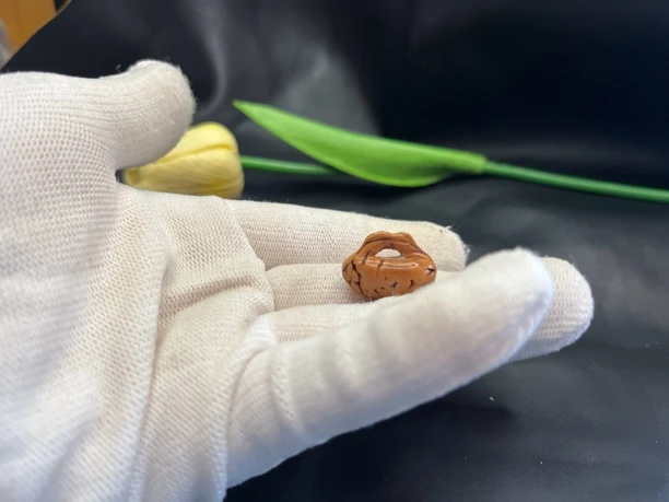 非金属布艺脚链 本命年红绳毛桃核脚链手工雕刻