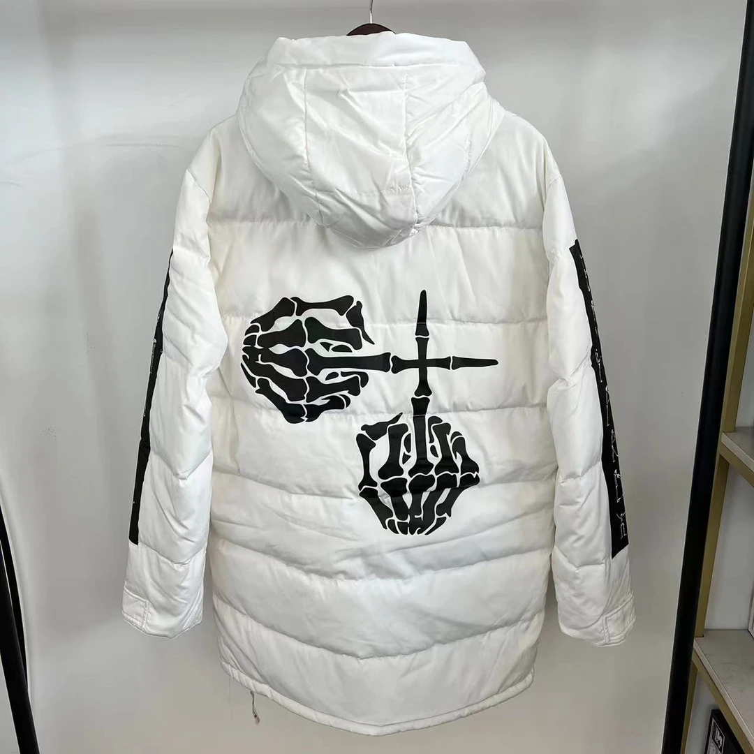（11.11）EX M-2潮牌秋冬季情侣款印花连帽羽绒服 88353