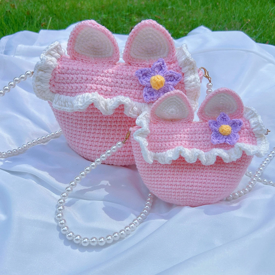 玲娜贝儿斜挎包成品材料包可爱小包手工钩针毛线零钱包卡通小众女