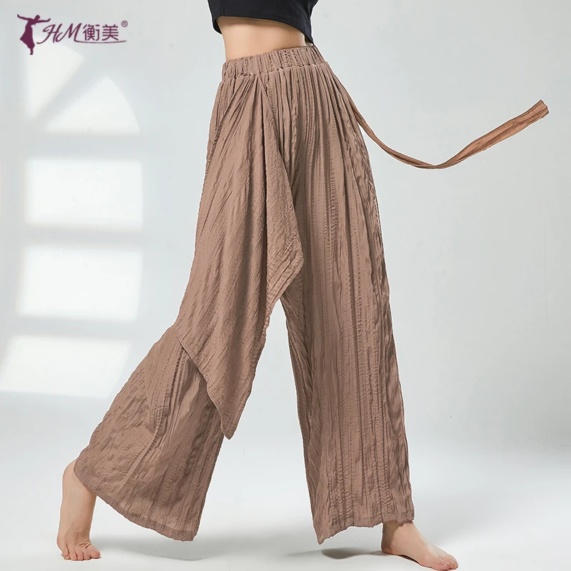 现代舞练功裤古典舞蹈服装女飘逸阔腿裤中国民族舞专业形体训练服