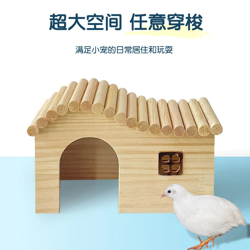 芦丁鸡小木屋饲养箱装饰品小鸡造景用品平台配件躲藏屋草窝小永菠