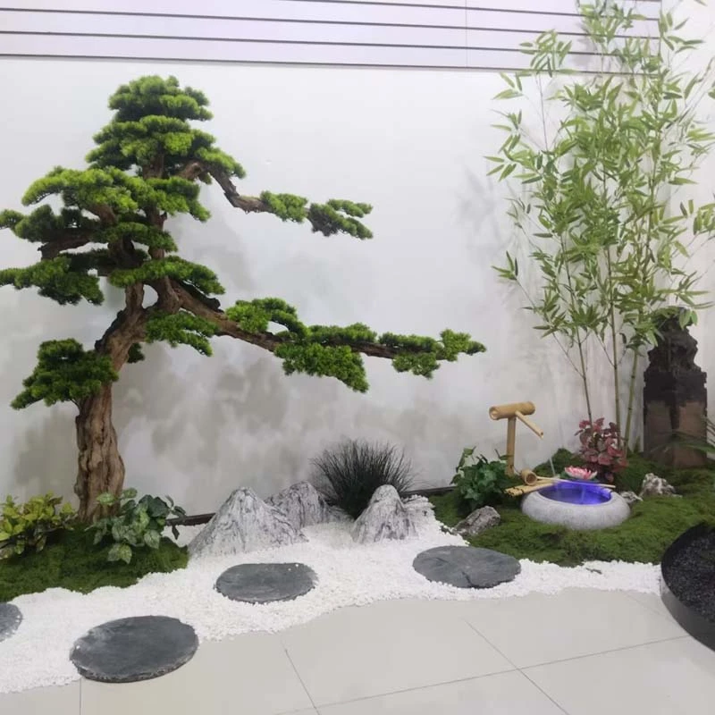 仿真松树迎客松罗汉松假松树商场酒店绿植装饰室内景观大型造型树