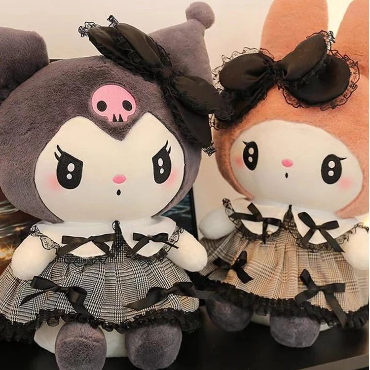 新疆免邮库洛米和美乐蒂毛绒玩具公仔女孩子儿童布娃娃礼物