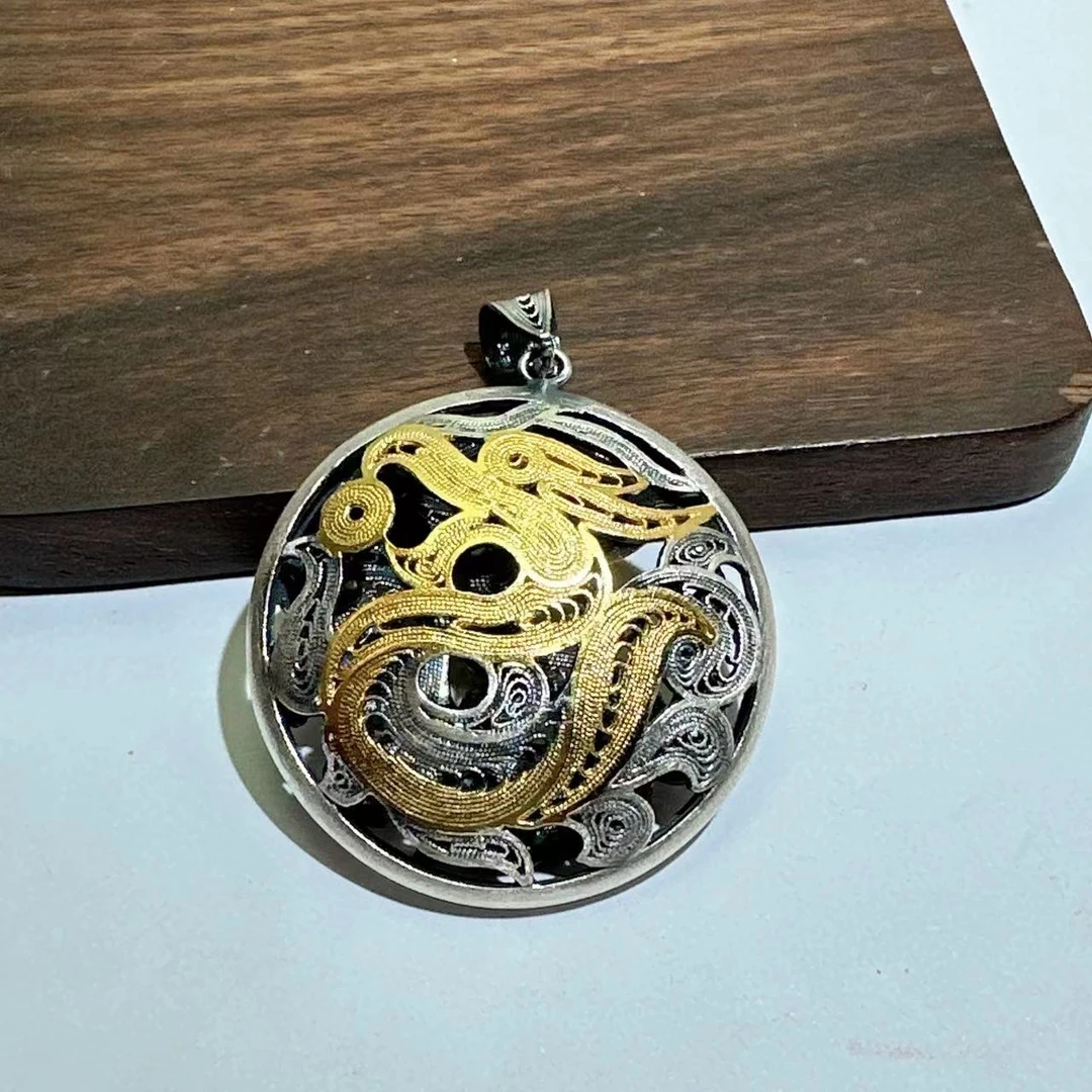 吊坠925银 （老银工厂店）D11   精品时尚龙吊坠 1118