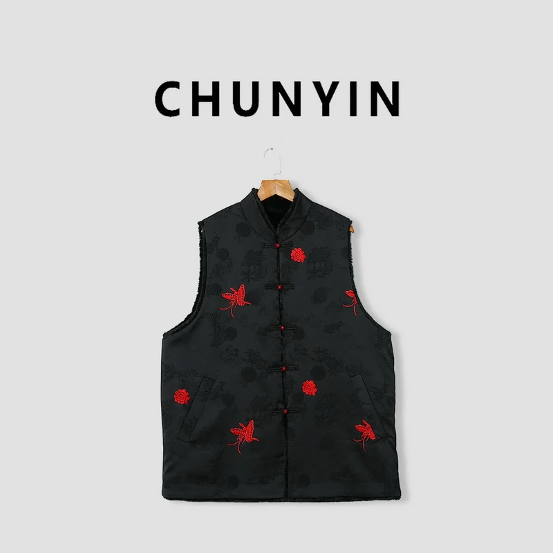 李心儿【红蝶恋马甲双面穿】休闲时尚个性气质百搭宽松马甲29886