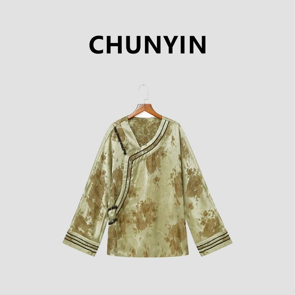 李心儿【月下客】  新中式国风休闲百搭时尚复古上衣21848