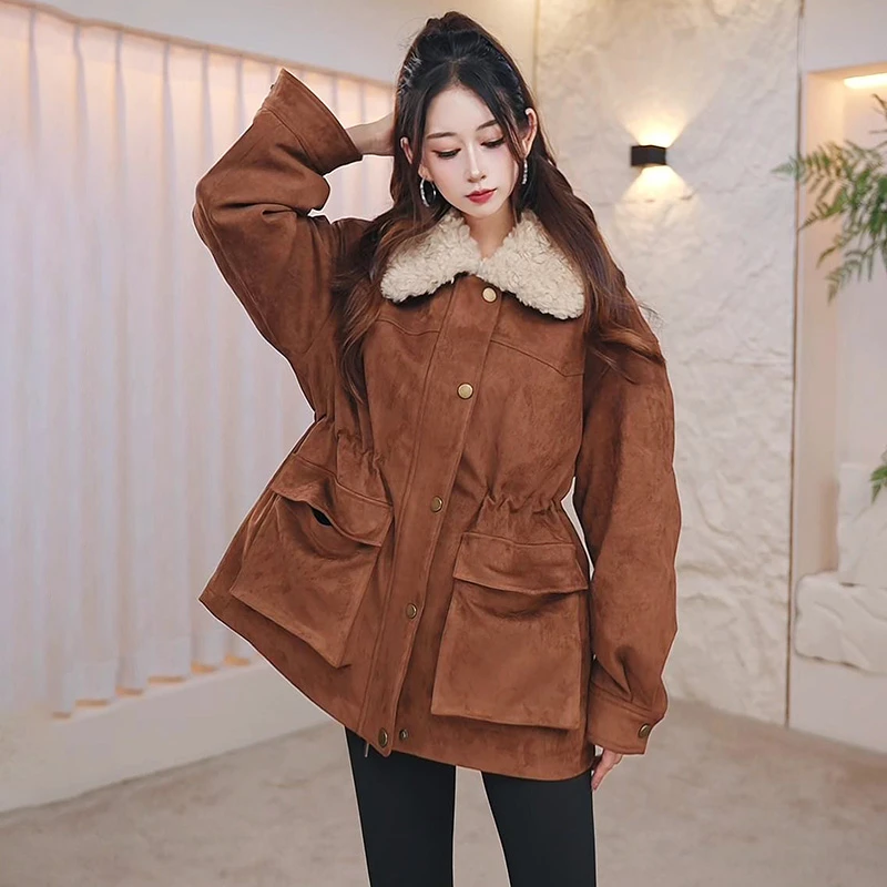 YAYA/鸭鸭羽绒服女2024年秋冬新款复古百搭雅丹风外套YE4B619401M