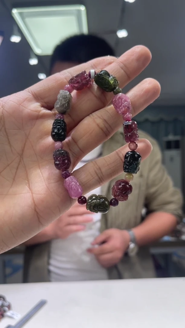 【闪购商品】碧玺碧玺单圈未镶嵌碧玺貔貅单圈/多样性发一10mm+