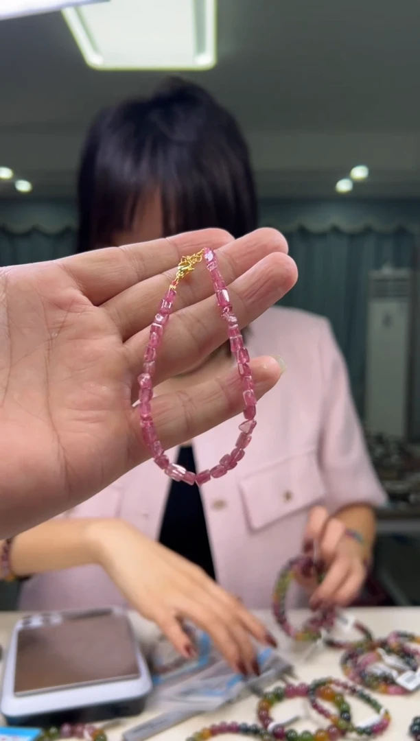 【闪购商品】碧玺碧玺手链未镶嵌随型碧玺手链/多样性发一