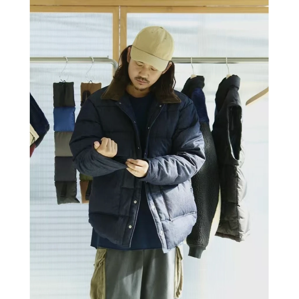 GRAND CAMPS 紫牛仔羽绒服