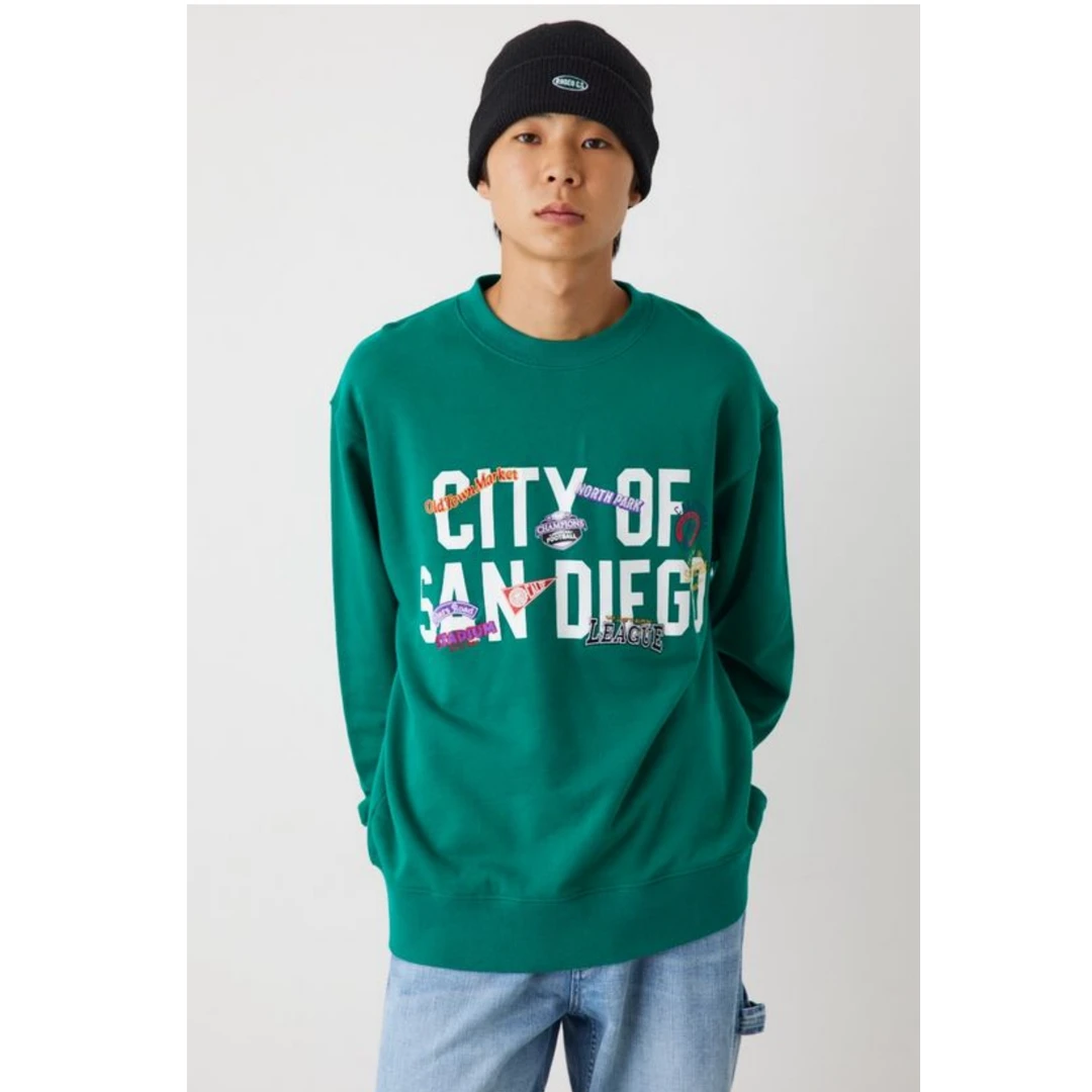 GRAND CAMPS CRONS 刺绣印花圆领卫衣