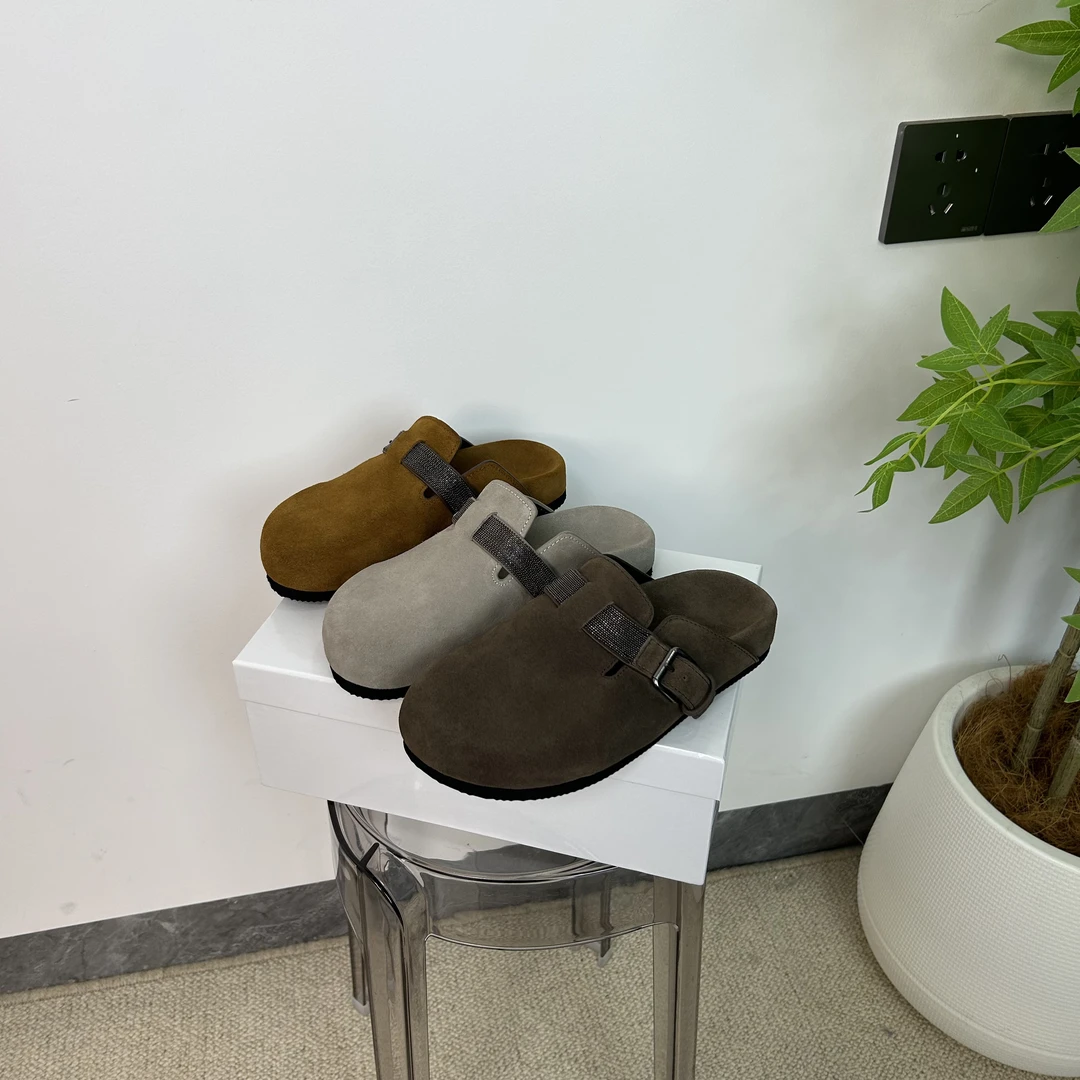 时尚休闲大气复古钉珠包头懒人勃肯拖外穿女半拖穆勒拖