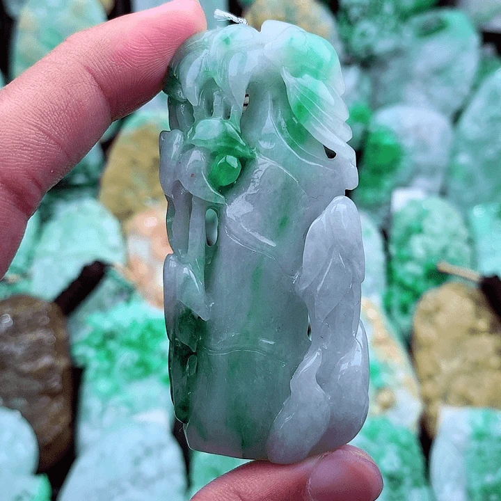 天然A货翡翠竹节