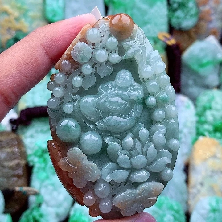 天然A货翡翠花开见佛