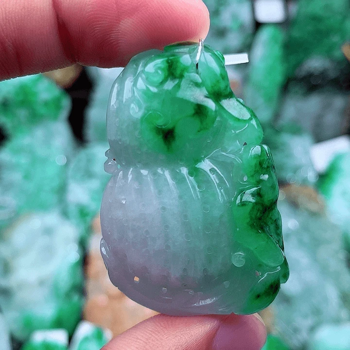 天然翡翠A货花生ss
