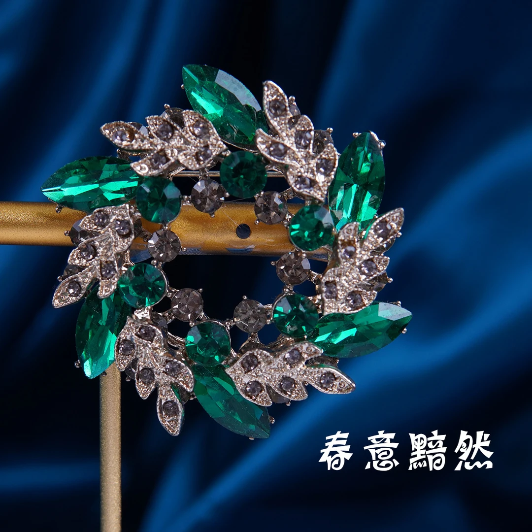 合金胸针 【春意盎然】气质高档网红爆款高级感饰品大气女士4078