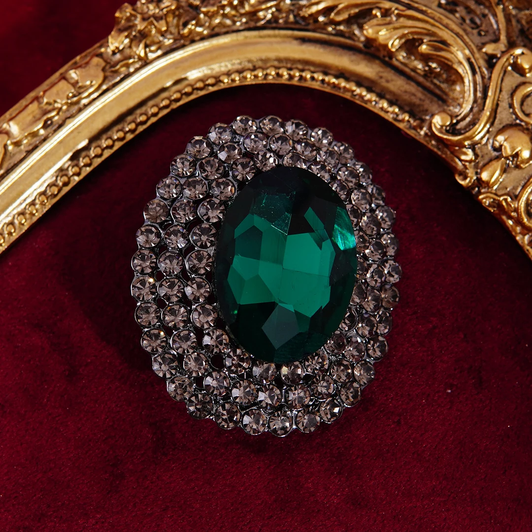 锌合金胸针 【翠绿光华】时尚宫廷气质百搭4097