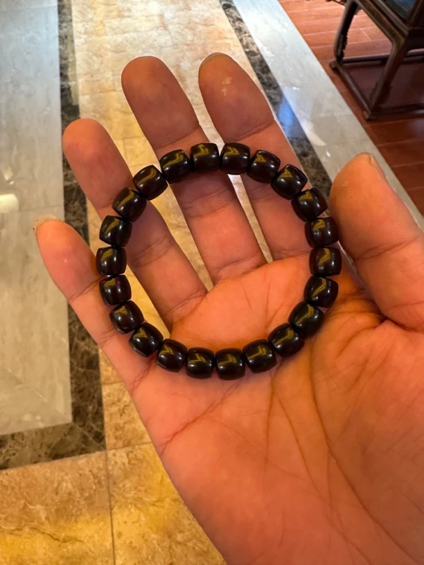 国标红木印度小叶紫檀1.0*22颗单圈手串新人福利