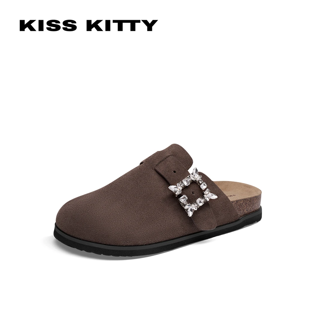 KISSKITTY厚底勃肯鞋复古半拖鞋穆勒鞋SA54351-36