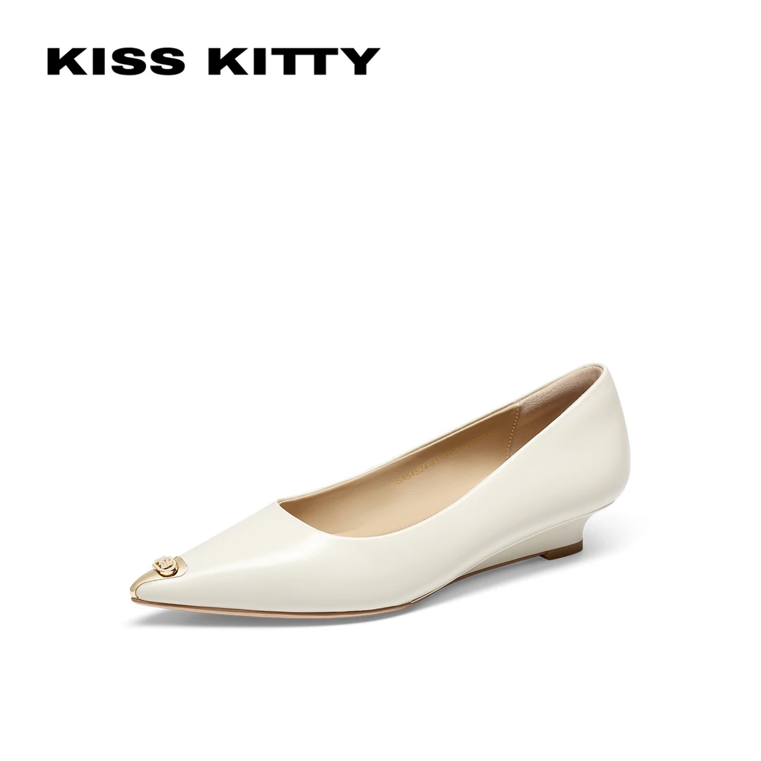 KISSKITTY尖头细跟气质一脚蹬浅口单鞋SA54524-81-YT
