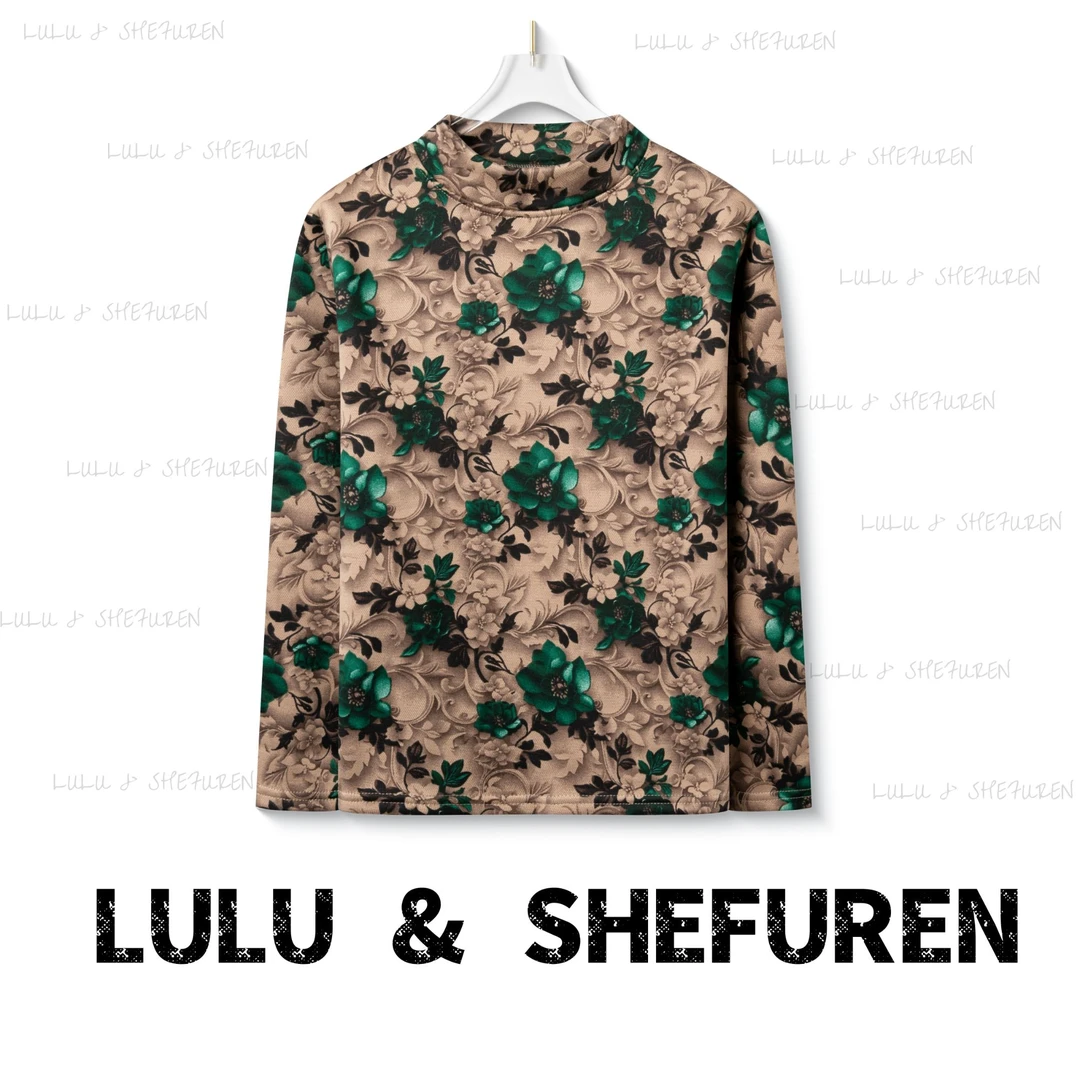 【精品妈妈】2024冬季新款5D梅花百搭长袖打底上衣女装