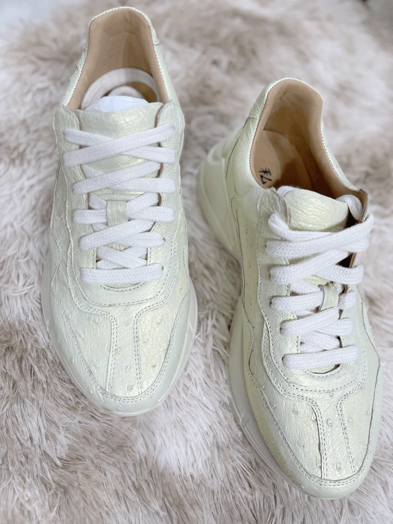 新款高奢定制时尚真皮休闲女鞋老爹鞋