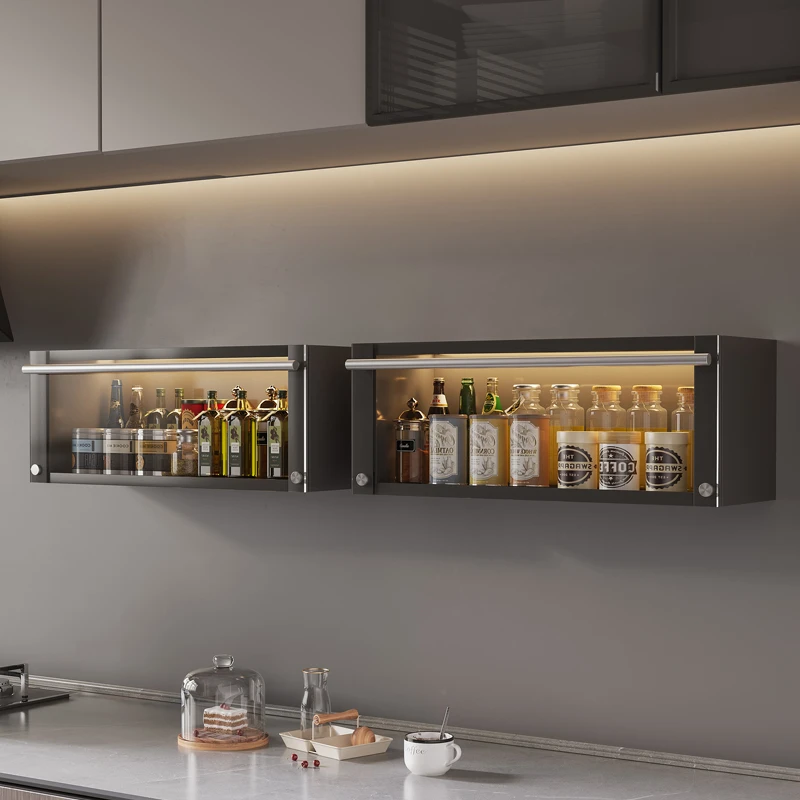 厨房调料置物架轻奢壁挂式吊柜门调料盒墙壁免打孔收纳架橱柜子