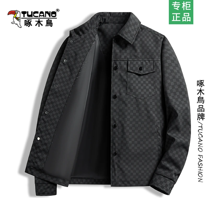 TUCANO/啄木鳥休闲男外套秋季长袖翻领宽松百搭商务男士短款夹克