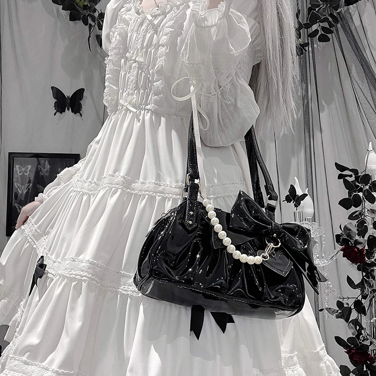 暴躁小梅原创【逃跑月亮】lolita包包少女优雅辣妹风通勤手提腋下