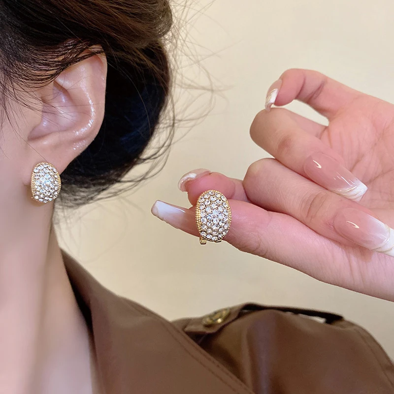 铜合金耳饰 梅姐饰品5123 轻奢设计感耳环女ins百搭气质耳饰