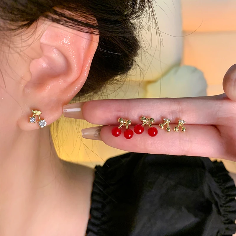 铜合金耳饰 梅姐饰品5227 六件套小巧精致可爱耳饰