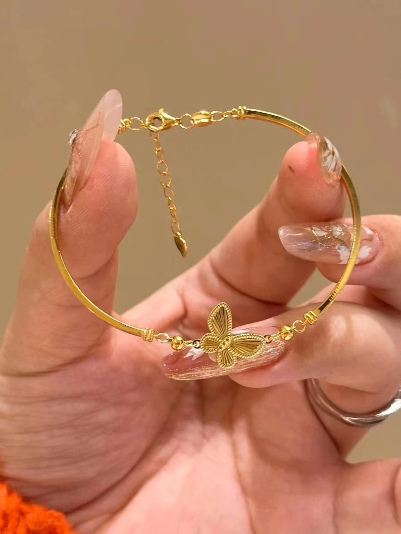 铜合金手镯 【新人福利】新中式蝴蝶手链女复古设计高级感手镯 2396