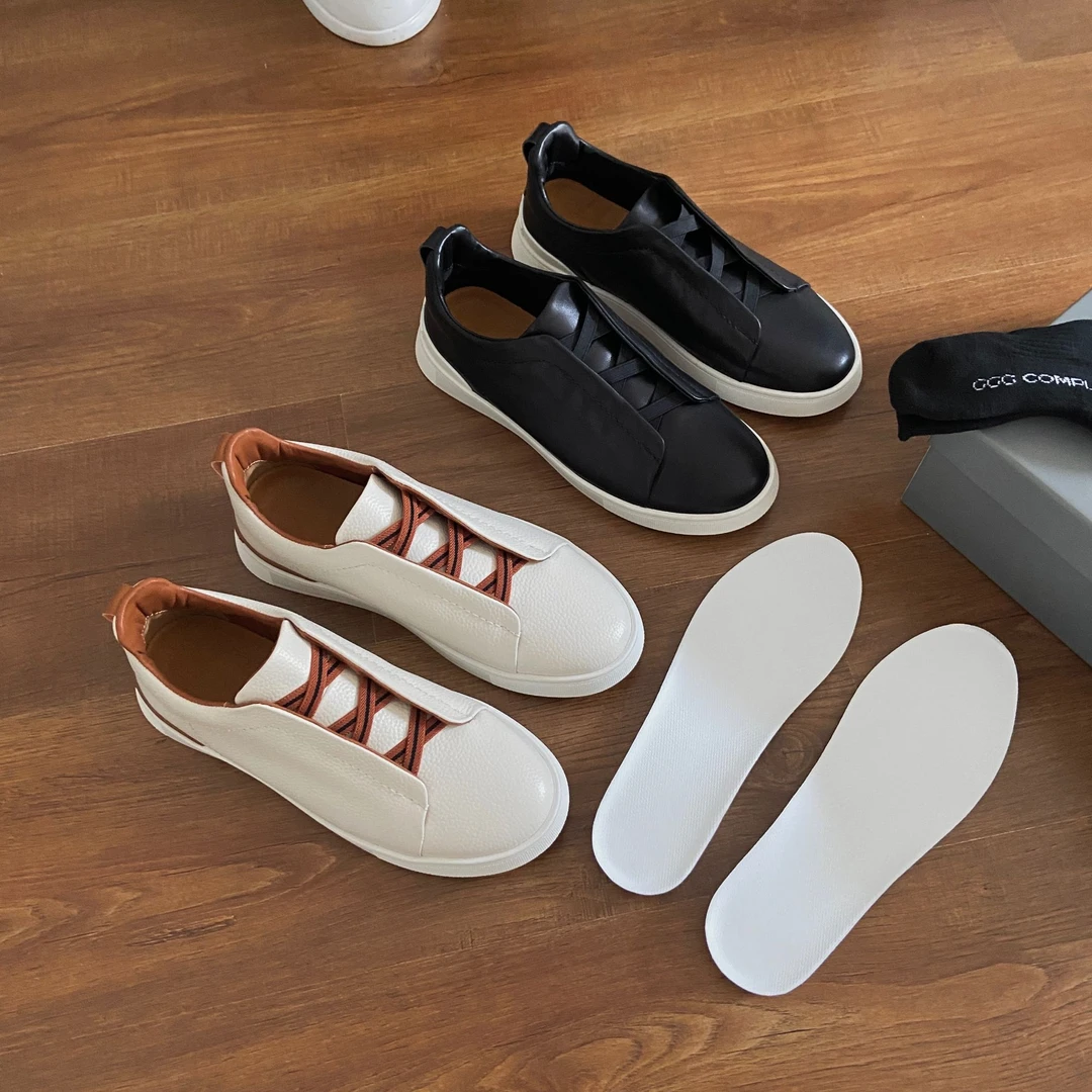 【GGG】意大利风情 舒适小牛皮四季老钱风商务奢华休闲鞋平底板鞋