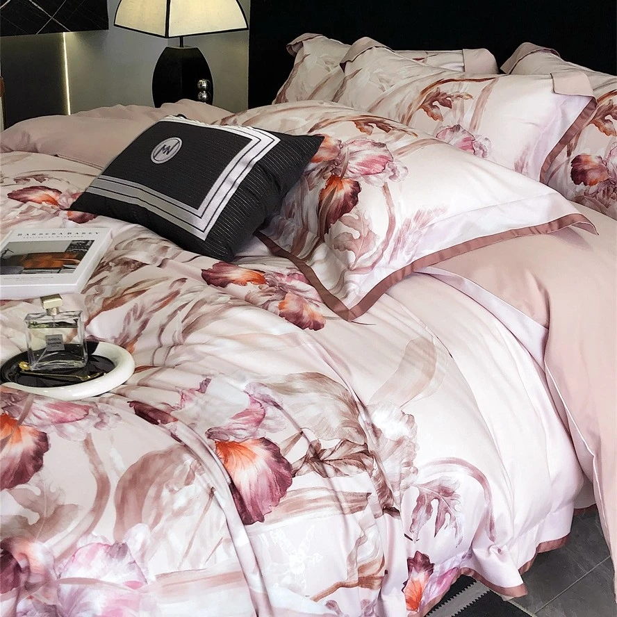 莉姐-联合MN推出 鸢尾-天丝棉加厚磨毛四件套