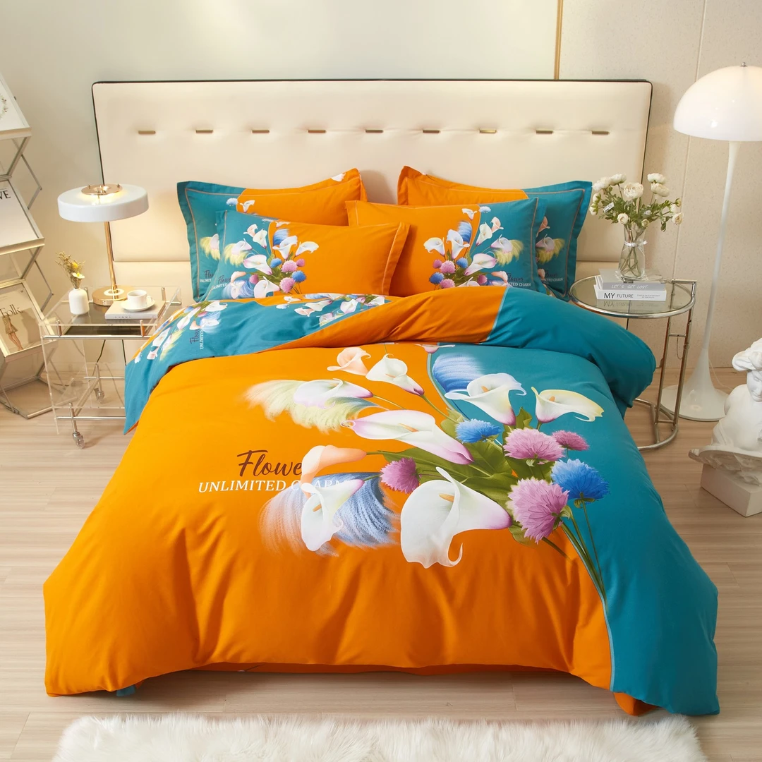 【小明】百合 定制珍藏版 四季纯棉四件套不掉色不起球