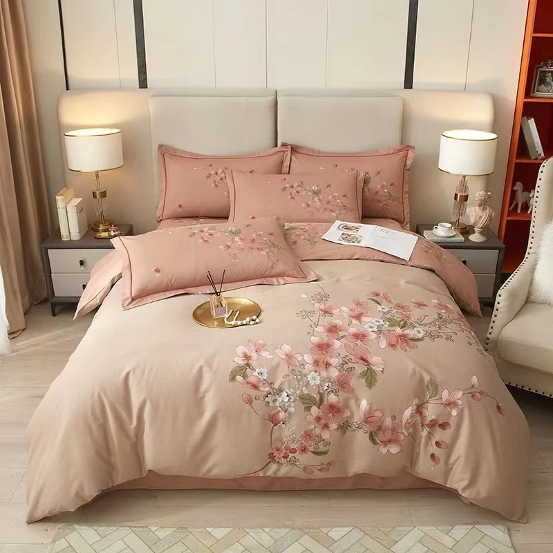 【小明】花香雨露 四季款全棉印花四件套不起球不掉色