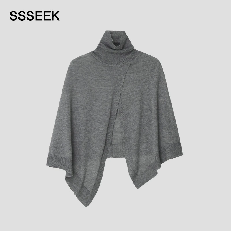 RECTO TP012M 高领针织斗篷