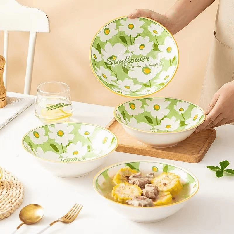 【SCHD】爱丽丝家用陶瓷汤碗瓷碗小清新高颜值面碗釉下彩大碗米饭碗