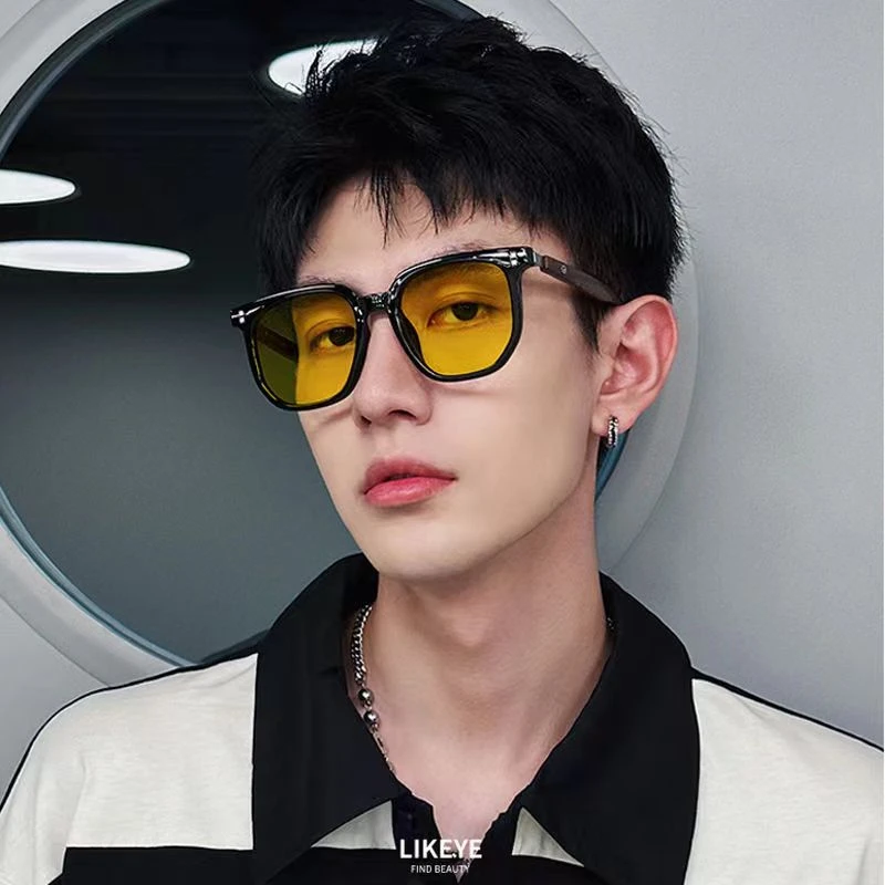 近视夜视镜日夜两用男防蓝光变灰色司机 夜间防远光灯可定制度数