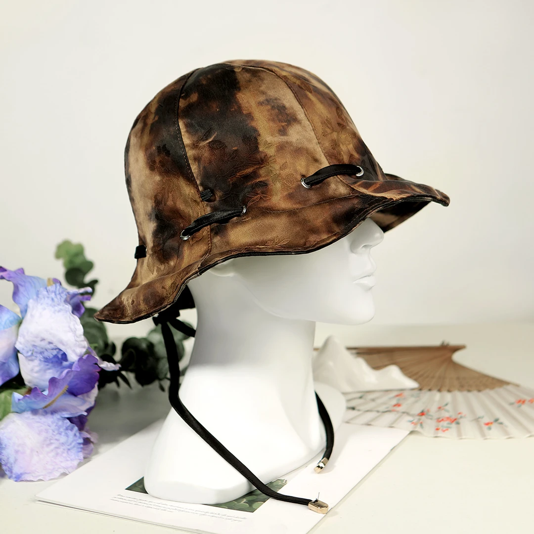 帽子遮脸防紫外线遮阳太阳帽桑蚕丝双面两用渔夫帽冷帽贝雷帽便携