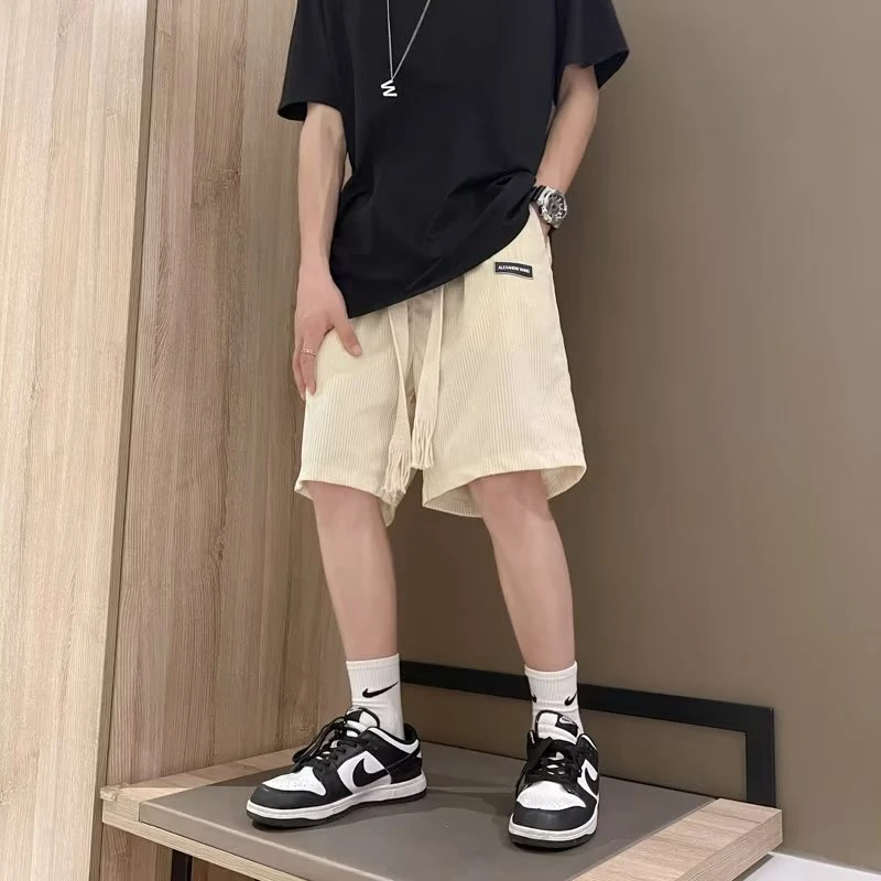 潮五分裤宽松型潮流中腰水洗时尚潮牌男运动裤夏季休闲裤青春流行