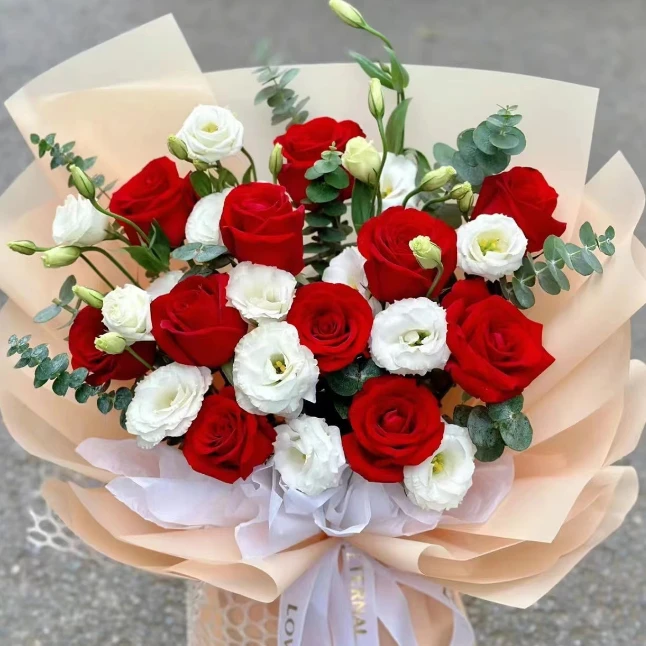 烟台花店真鲜花情人节11红玫瑰莱山长岛县龙口生日送女友同城配送