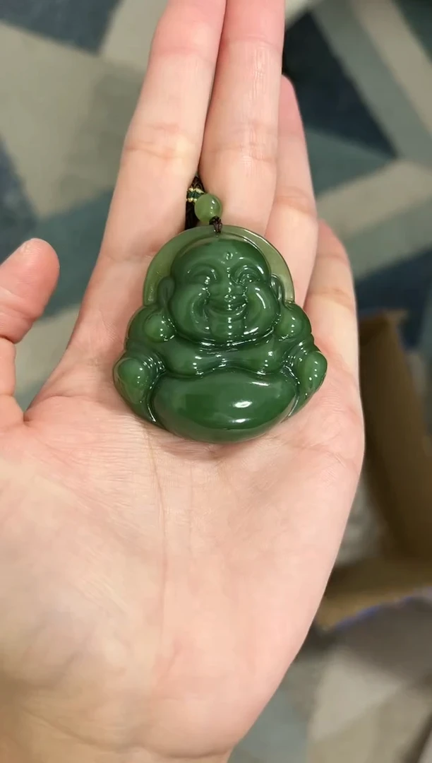 【闪购商品】和田玉（碧玉）颈饰未镶嵌碧玉48×48×12左右