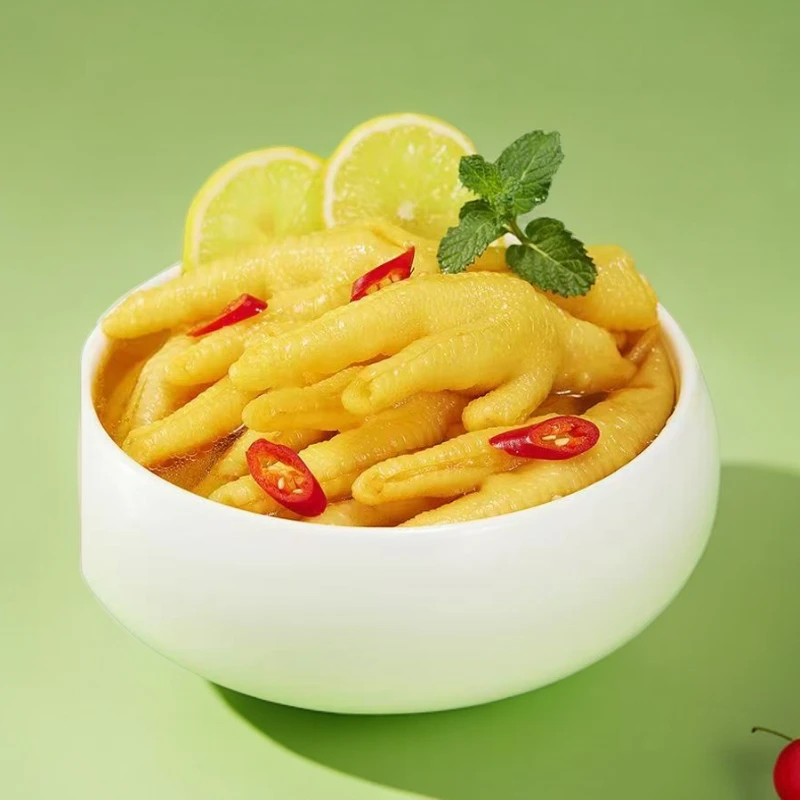柠檬酸辣蛋白质鸡爪脱骨开袋即食新鲜手工休闲零食500g/1000g罐