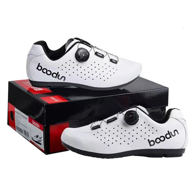 【送赛款压缩袜】BOODUN博顿全牛真皮无锁骑行鞋