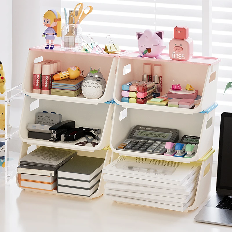 【三个装】桌面置物架学生宿舍增高架办公写字台书桌收纳桌上收纳架