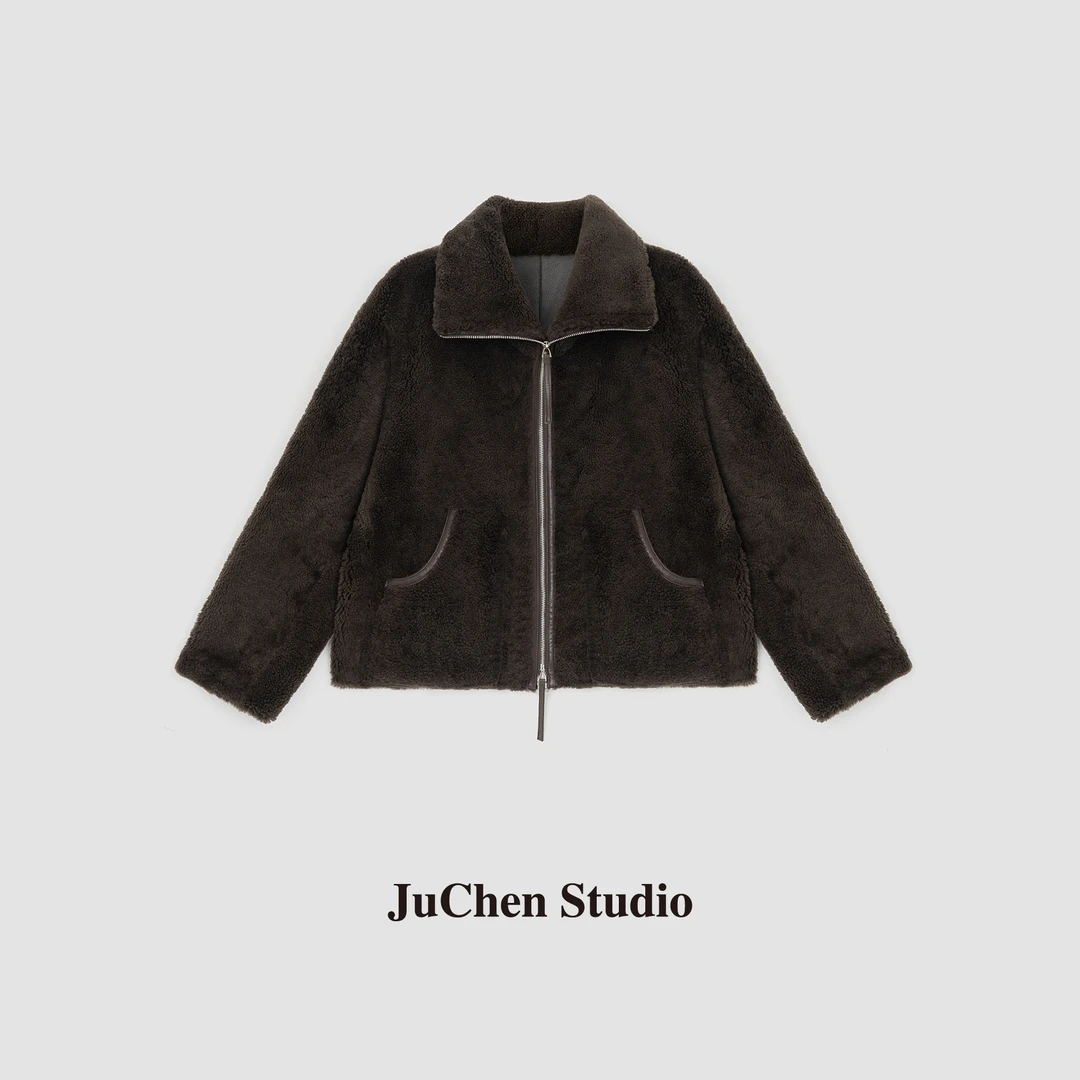 “南法小teddy”南秘鲁琎口鼎及美利奴羊毛外套FWA9399-53