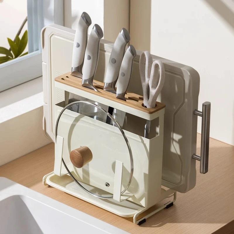 纳姐304不锈钢厨房收纳架免打孔壁挂刀具菜刀刀架菜板厨房置物架