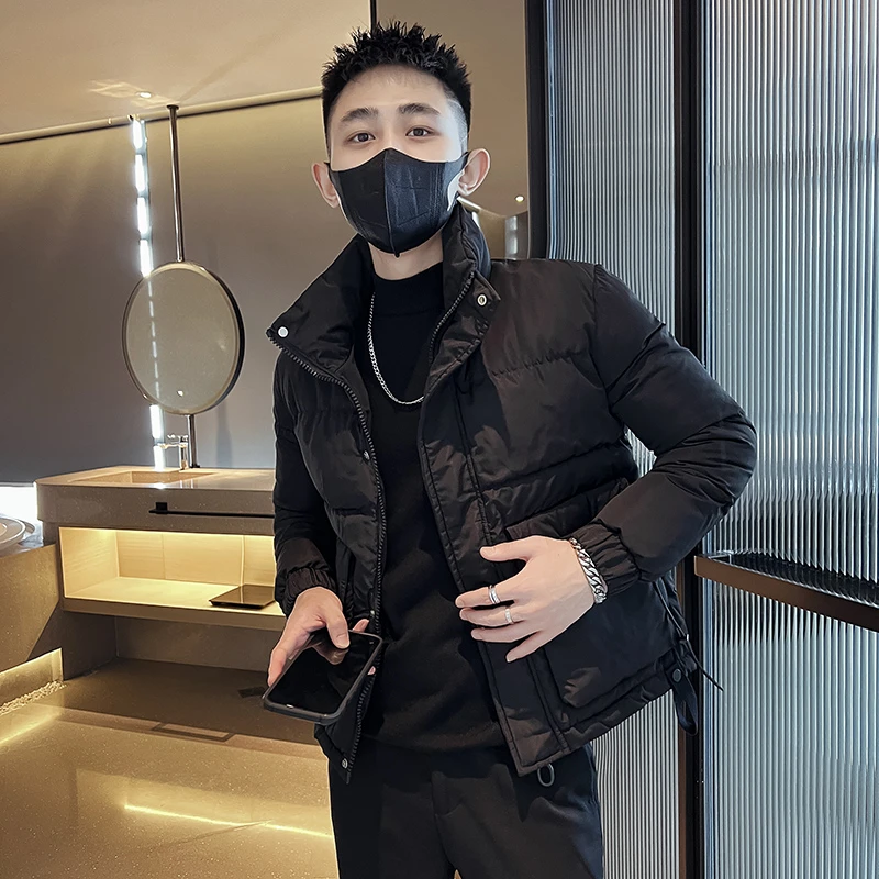 立领棉衣外套男士冬季加厚棉服潮牌男装2024新款休闲短款保暖袄子