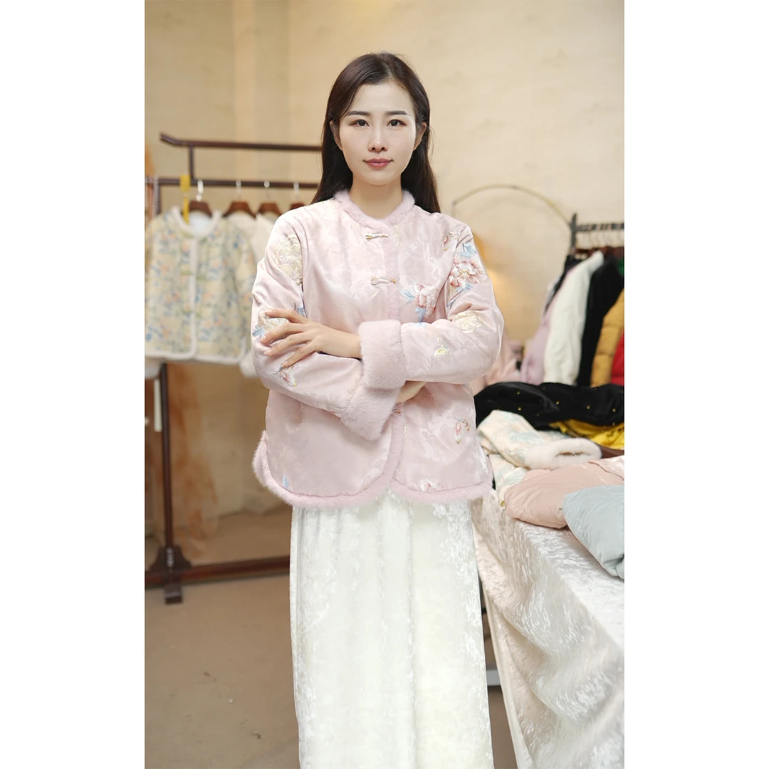 【梦华锦】冬季新款新中式国风刺绣加棉加厚棉服